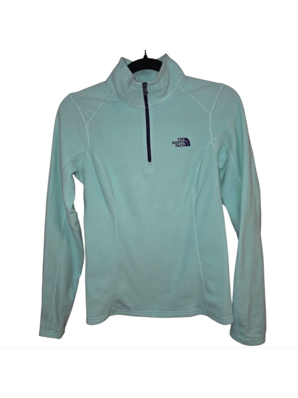 The North Face Mint Green Fleece Quarter Zip Pullover